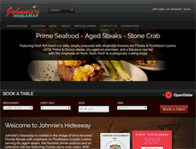 Tablet Screenshot of johnnieshideaway.com